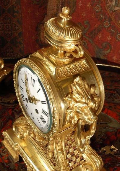 fig 3. ***** SOLD ***** Large and Magnificent Clock Set ~ French - Circa 1890 ~